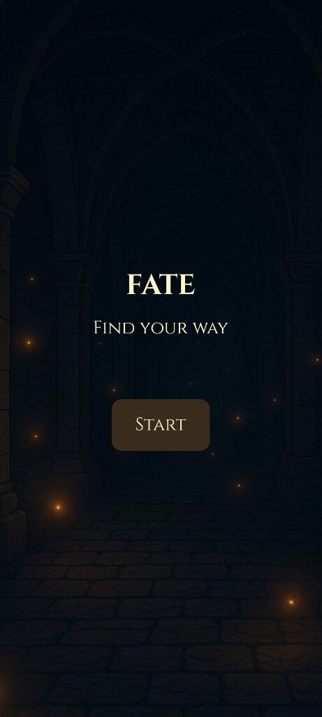 Welcome screen of FATE
